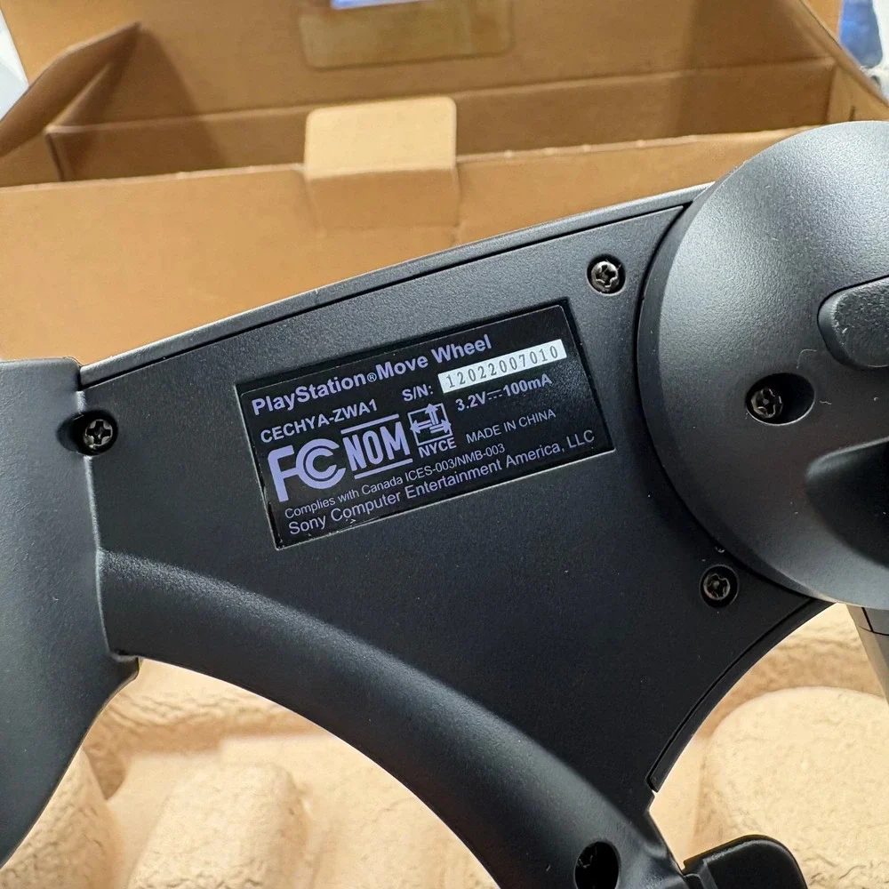 Sony PlayStation Move Racing Wheel PS3 Black CECHYA-ZWA1 Accessory OPEN BOX